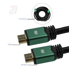 Cabo HDMI Plus 2.0 Ultra HD 4K 19 Pinos 15m com Filtro Pix