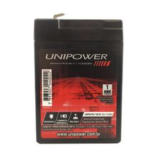 Bateria Selada Unipower Estacionária VRLA 6V 4,5 AH F187 UP645SEG