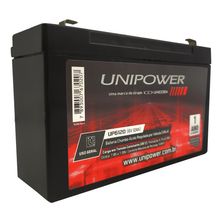 Bateria Selada Unipower Estacionária VRLA 6V 12,0Ah F187 UP6120