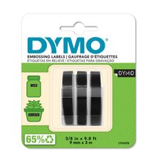 Fita Rotulador Dymo (9mm x 3m) 1741670 blister com 3 unidades Preto