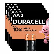 Kit Pilhas Alcalina AA Pequenas com 10 Unidades Duracell