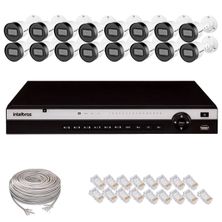 Kit CFTV IP Intelbras 16 Câmeras Bullet HD 1430 B G2 + NVD 3316 PoE