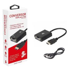 Conversor HDMI para VGA com Áudio Estéreo 075-0823 Chipsce 5+
