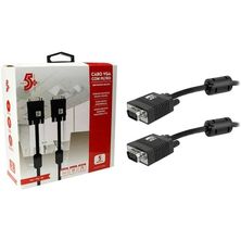 Cabo Vga M X Vga M 5,0m com filtro Preto 018-9574 5+