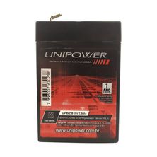 Bateria Selada Unipower Estacionária VRLA 6V 2,8AH F187 UP628 RT 06B005
