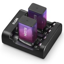 Carregador de Pilhas AA/AAA e Baterias 9v 46RSCUSB0000 Elgin