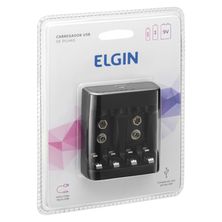 Carregador de Pilhas AA/AAA e Baterias 9v 46RSCUSB0000 Elgin