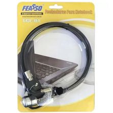Trava de Segurança Notebook Antifurto com chave 1,5mt FCL-01 Feasso