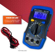 Multímetro Digital Profissional MLT-180 LCD Beep Iluminação PCI Eletroparts