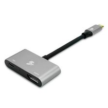 Adaptador USB-C HDMI 4K x 2K 60Hz + USB Fêmea PD - 5+