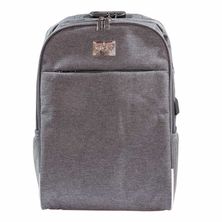 Mochila com cadeado Notebook 15,6" Safety BK108 Cinza OEX