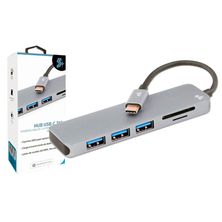 HUB USB C 1x3 USB 3.0 Leitor de Cartões SD/Micro SD 5+ 018-7452 PIX