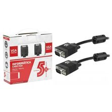 Cabo VGA M x VGA M 30M com Filtro Preto 5+
