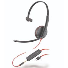 Headset Blackwire C3215 USB-C e 3.5 mm 209750-22 Plantronics Poly