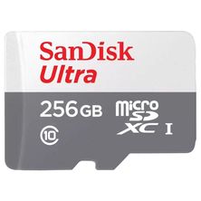 Cartão Memoria MicroSD 256GB Classe 10 SDSQUNR-256G-GN6TA Sandisk