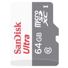 Cartão de Memória com Adaptador 64GB Ultra Micro SD SDSQUNR-064 Sandisk