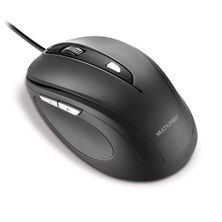 Mouse com fio Multilaser Comfort Ergonômico USB Preto MO241