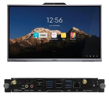 Kit Tela Interativa Touch 65” com Câmera e Microfone + Módulo OPS Intel - Hikvision