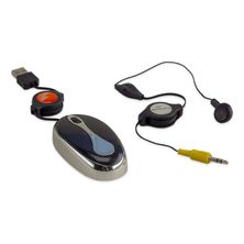 Kit de Viagem para Notebook com Mini Mouse e Fone de Ouvido Force Line 4726