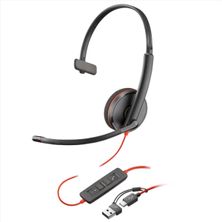 Headset Mono Blackwire C3210 USB-C/USB-A 8X214A6 Poly