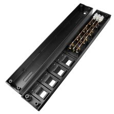 Painel para Calha com 4 Tomadas 2P+T e 4 RJ45 Keystone