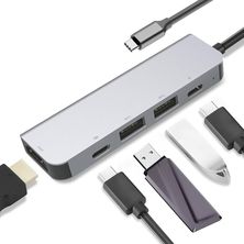 Hub Usb-c 5 Em 1 C/ Cabo de 2mt+fonte 20129490 Comtac