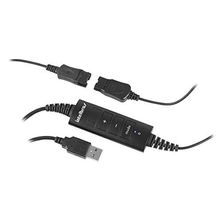 Cordão Conversor QD para USB Intelbras QDU 20 c/ Controle de Volume e Mudo