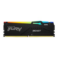 Memoria Kingston Fury Beast, 32GB, DDR5, 5600MHz, RGB, C40, Preto, KF556C40BBA-32