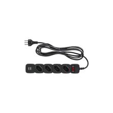 Filtro de Linha / Protetor Eletronico C/ 4 Tomadas Epe 204 Usb Pt Preto 4824205 Intelbras