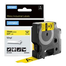 Fita Rotulador Dymo 19mm Preto/Amarelo