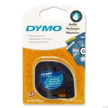 Fita Poliester Auto Adesiva 91335 12MMX4MTS Preto/Azul - DYMO