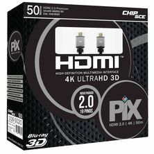 Cabo HDMI 2.0 4K UltraHD 19 018-5020, 50 metros - PIX
