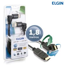 Cabo HDMI 1.4 1080P 4K X 2K Ethernet 1,8M 360° - Elgin