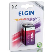 Bateria Recarregável 9 Volts 250 Mah Elgin