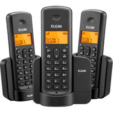 Telefone sem Fio + 2 Ramais Adicionais Preto TSF 8003 Elgin