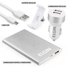 Kit Automotivo de Carregador Celular 46RKITCARRO0 Elgin