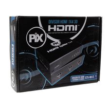 Distribuidor HDMI com 1 Entrada e 4 Saídas 075-0812 Pix