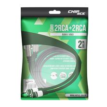 Cabo 2 + 2 RCA 2m 018-0740 ChipSce