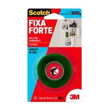 Fita Fixa Forte Transparente 19mm x 2m 3M