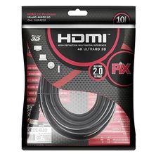 Cabo HDMI Gold 2.0 19 Pinos 4K Ultra HD 10 metros  018-2230 - PIX